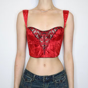 Red Satin Bustier (34B)