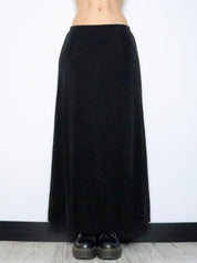Slinky Black Maxi Skirt (Medium) 