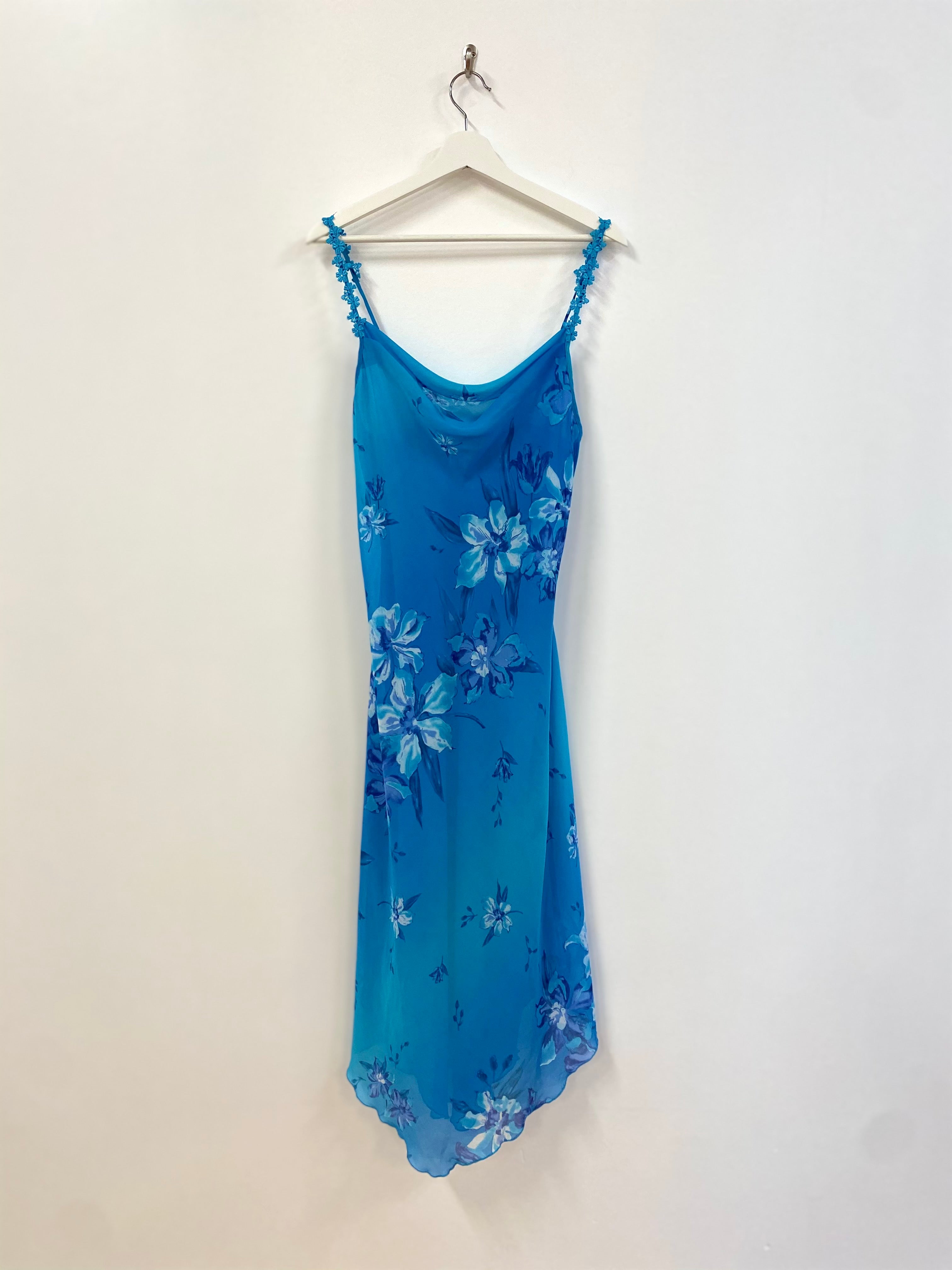 Tropical Blue Flower Dress