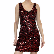 Red sequin dress