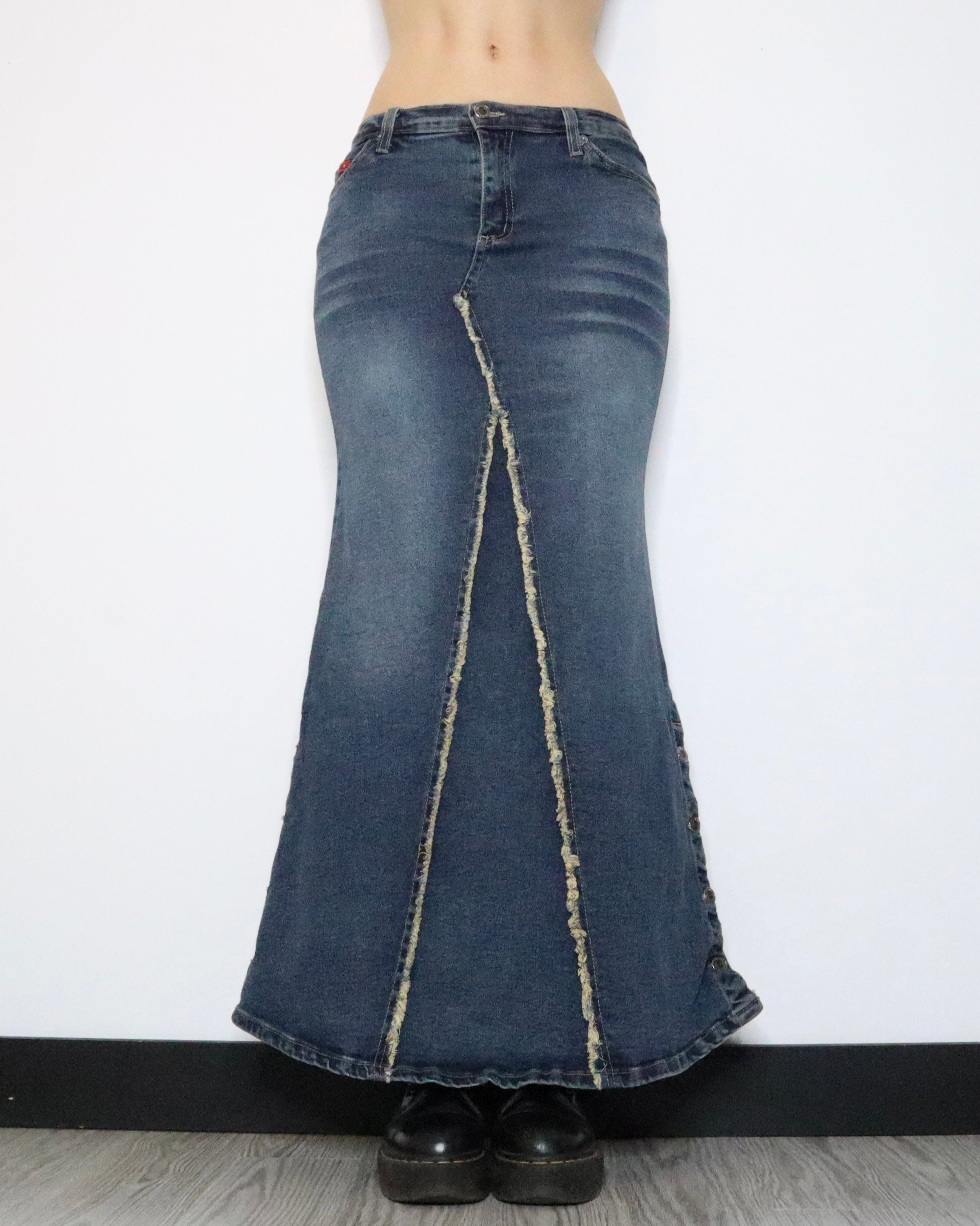 Denim Maxi Skirt (Small) 