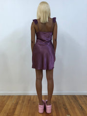 Eggplant Ruffle Silk
