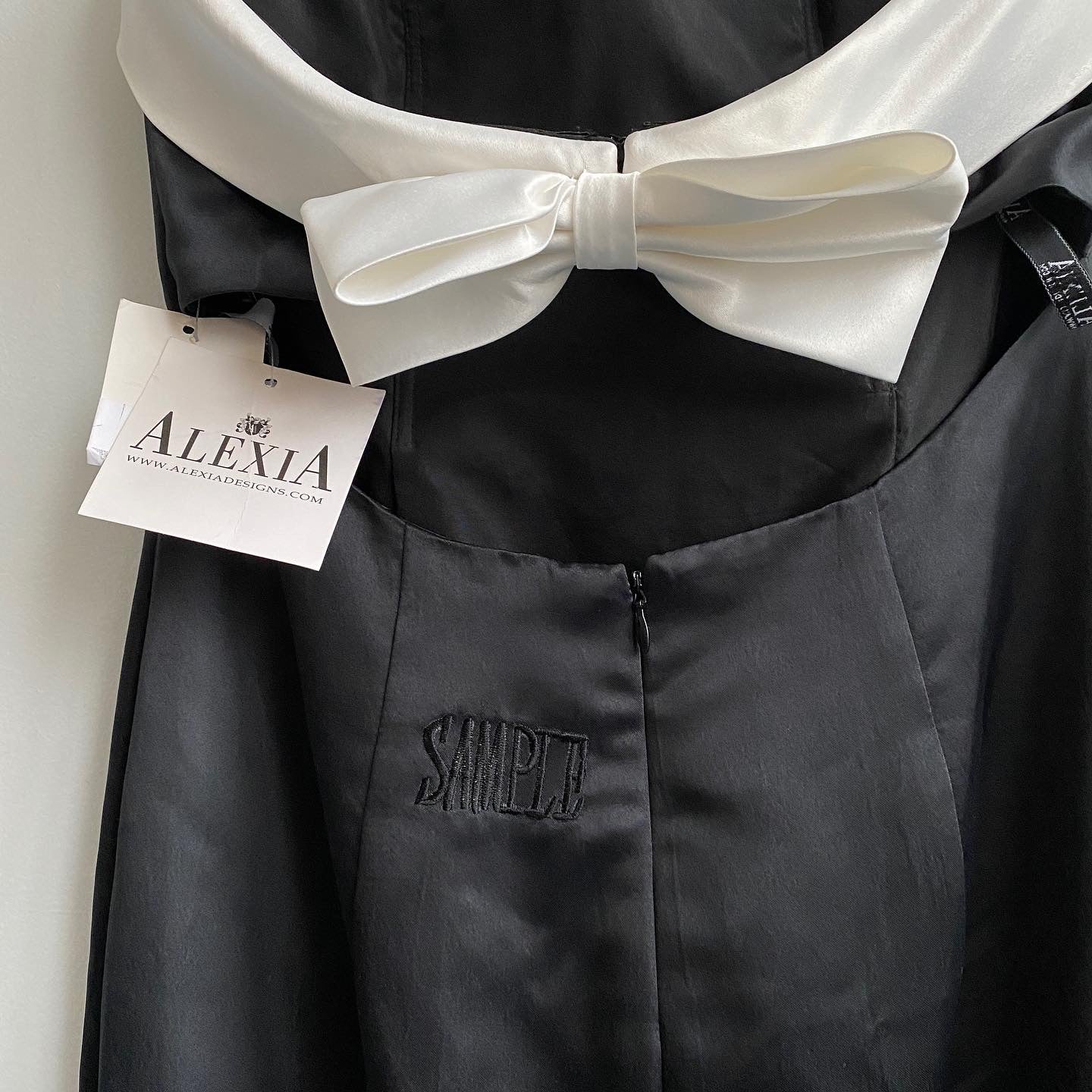 B&w satin formal dress (sample)