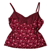 Maroon multi print cami
