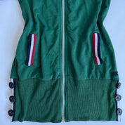 Green sporty mini dress