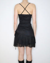 Black Glitter Mini Dress (S-M) 