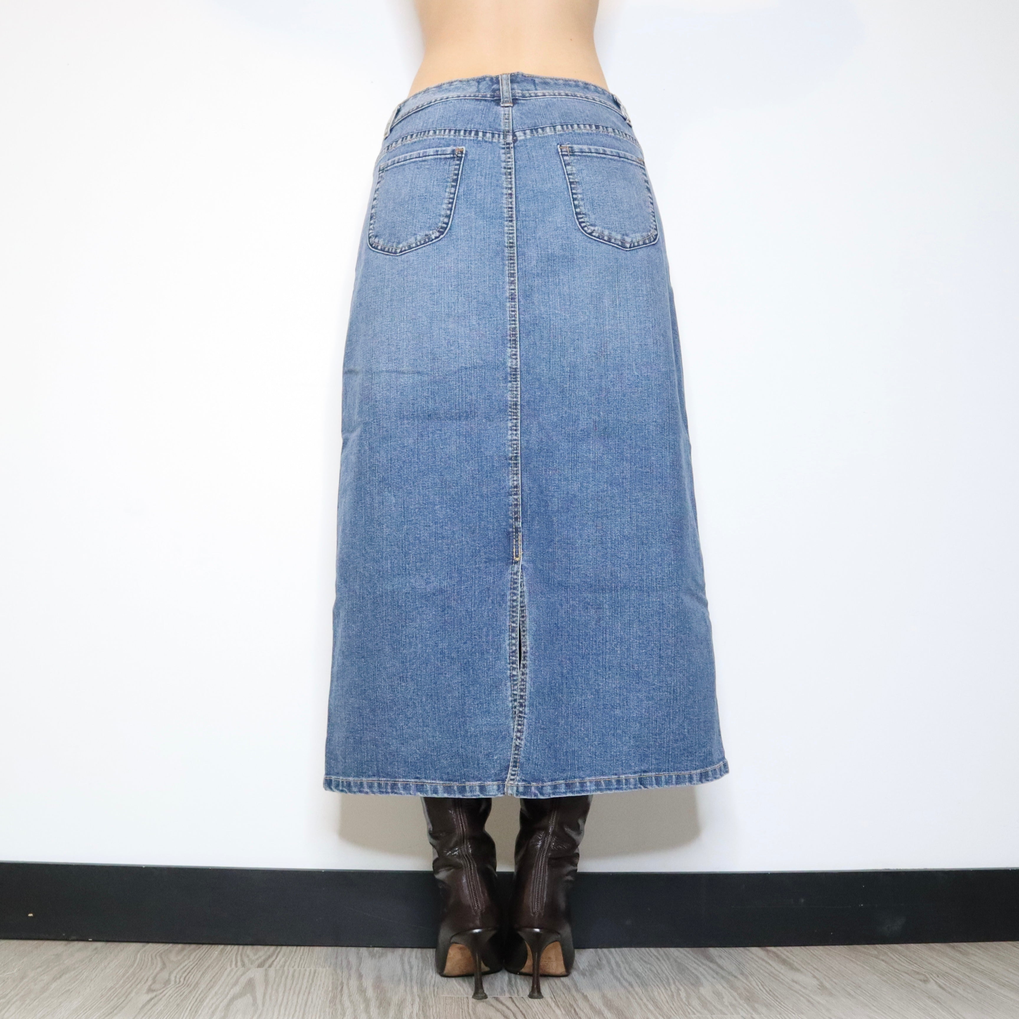 Denim Maxi Skirt (Medium) 