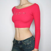 Fuchsia Bebe Cropped Top (XS)