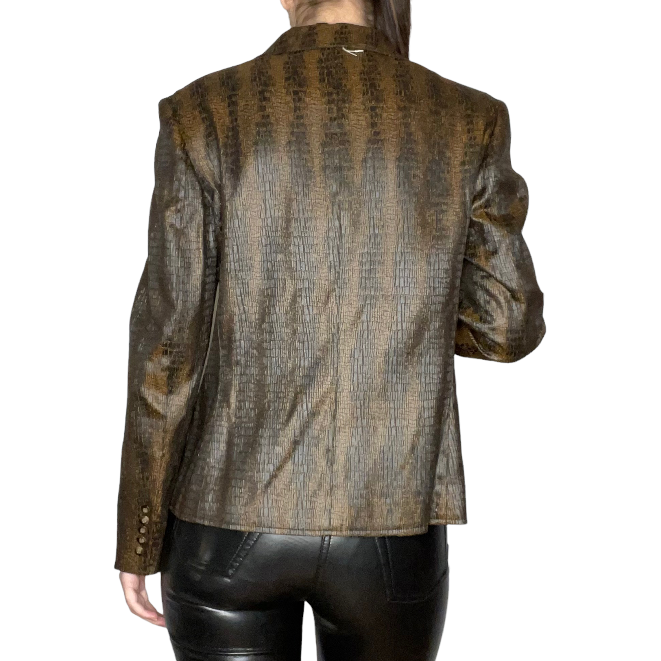 vintage alligator print blazer
