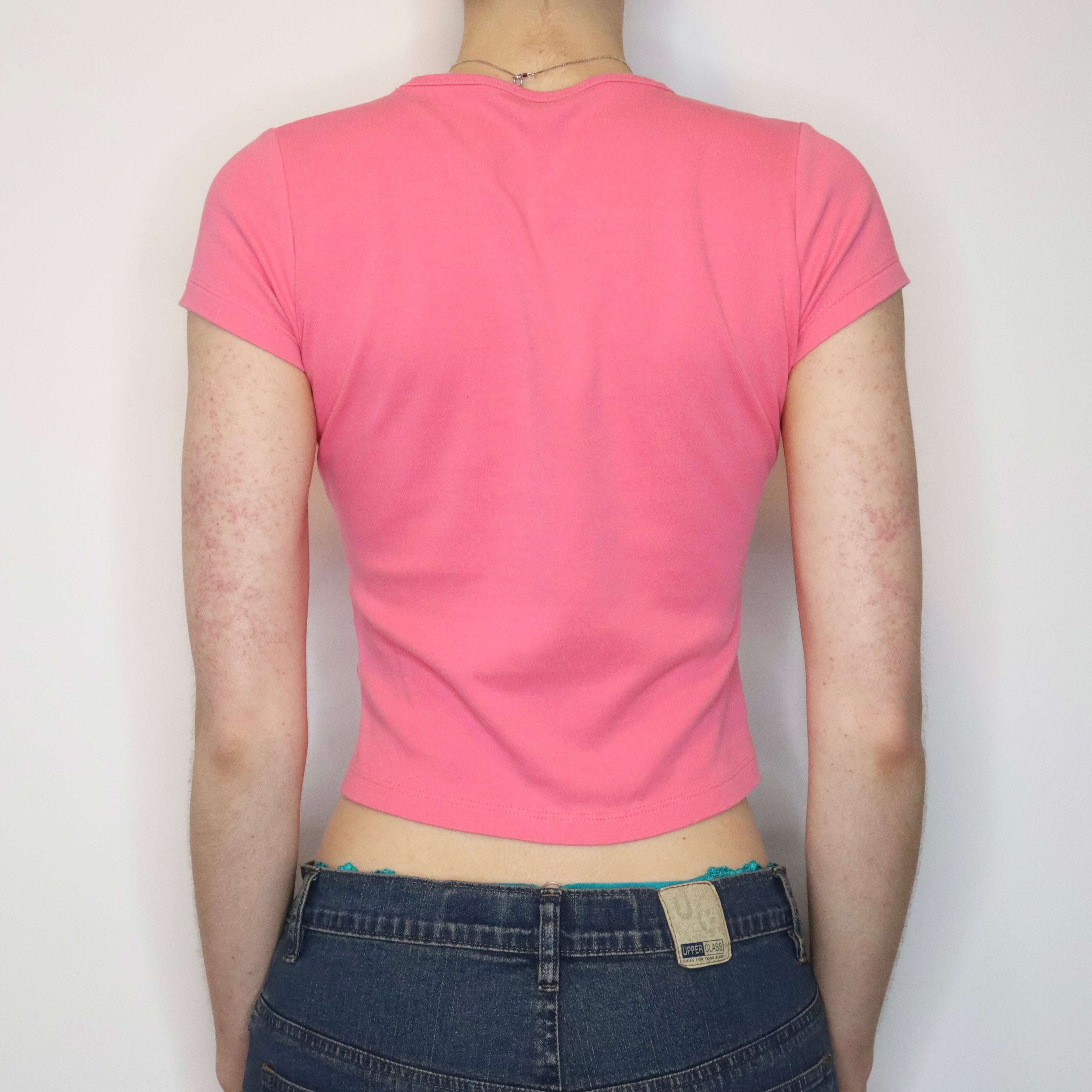 French Connection Pink Baby Tee (Small)