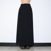 Black Slit Maxi Skirt (Small)