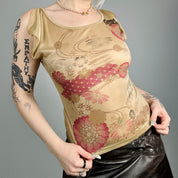 90s Flutter Sleeve Top