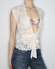White Lace Blouse (Large) 