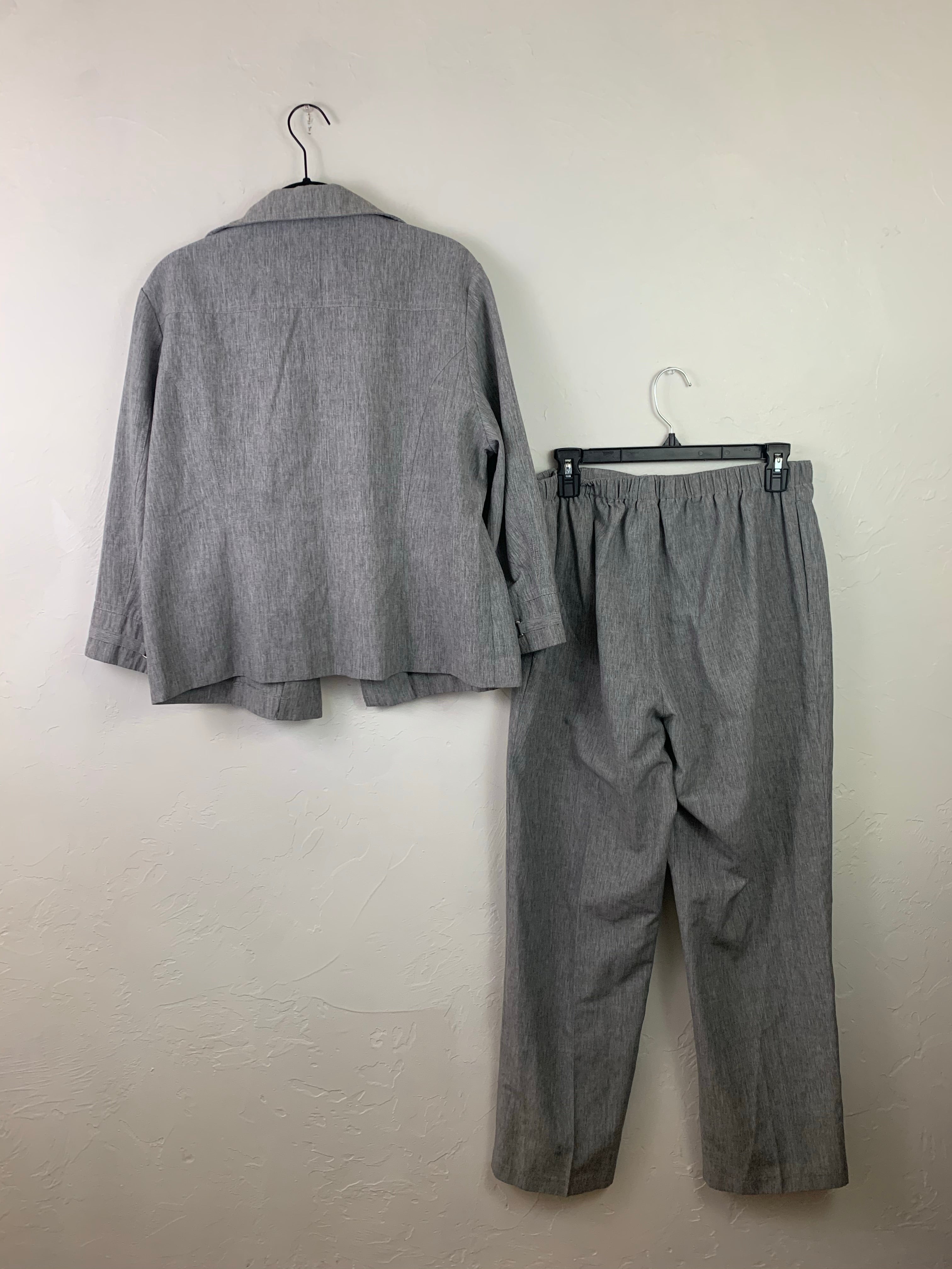 Gray buckled two piece set