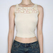Beige Silk Blouse (S-M)