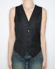 Black Waistcoat Vest (Large) 