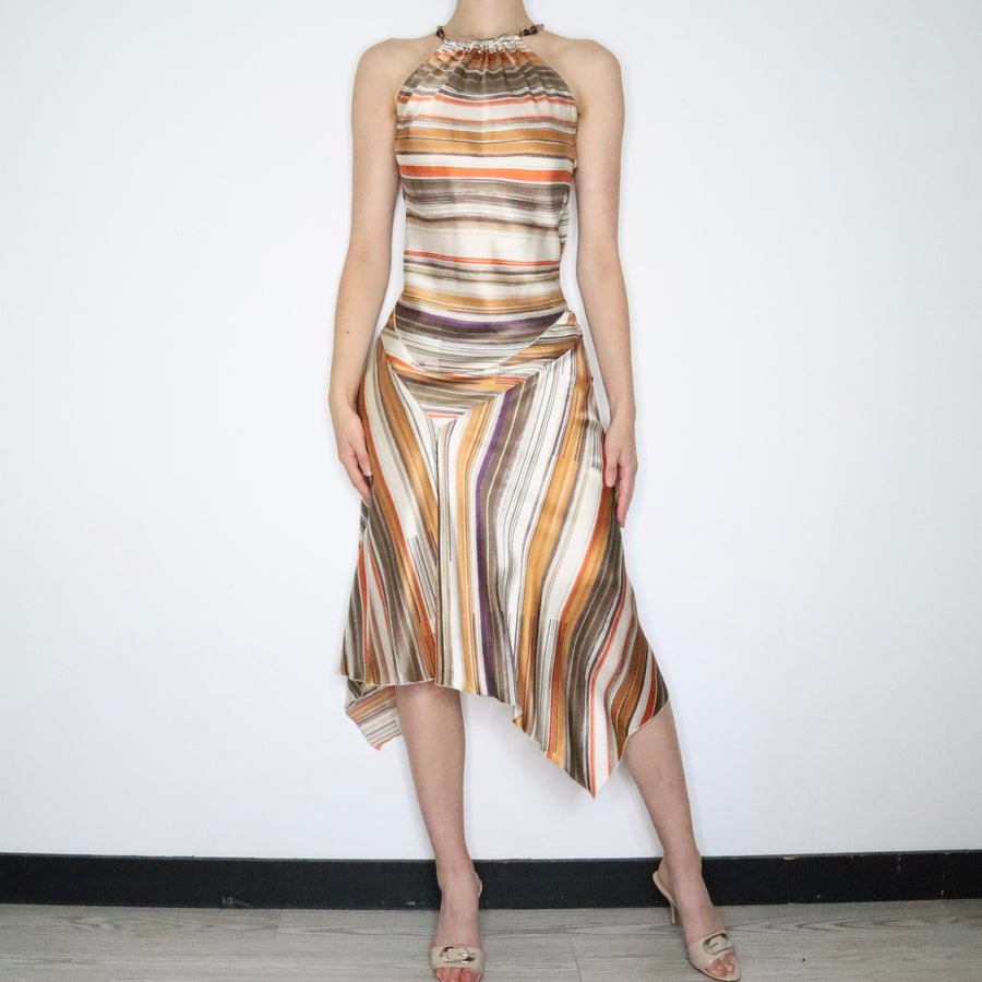 Max Mara Striped Silk Set (Medium)