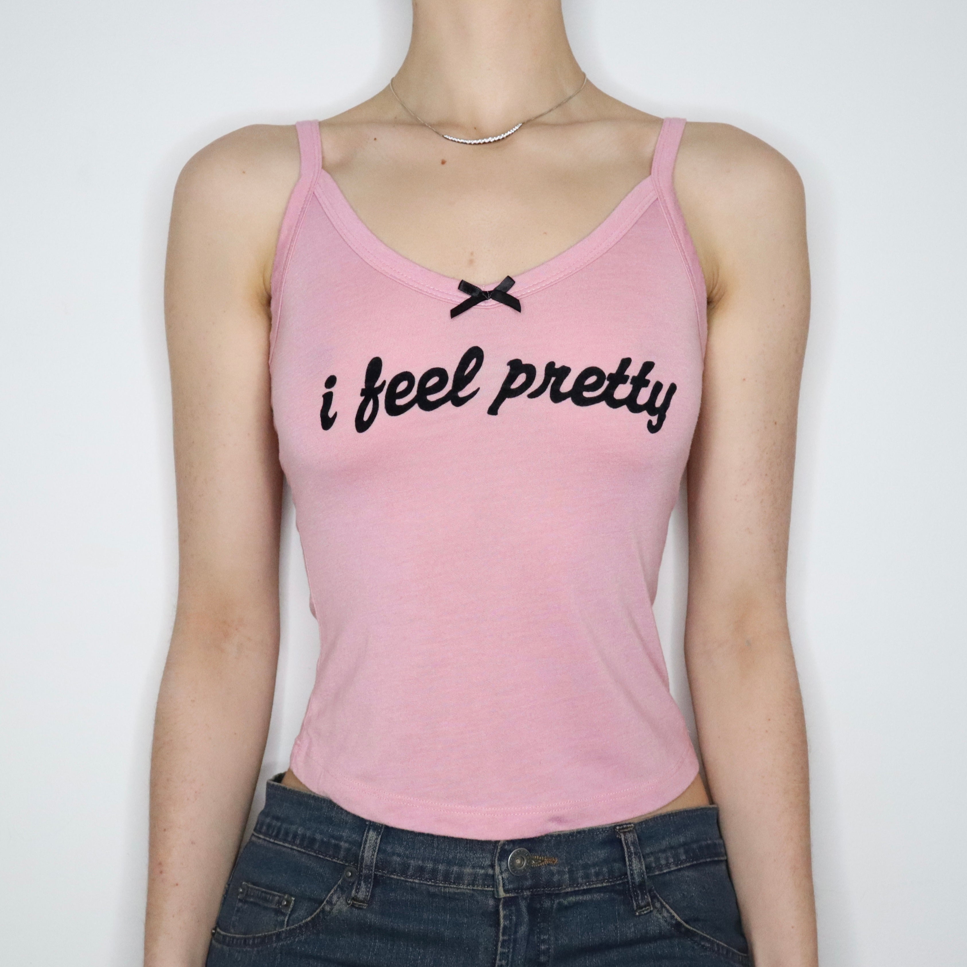 Y2K Pink Slogan Camisole (XS-S)