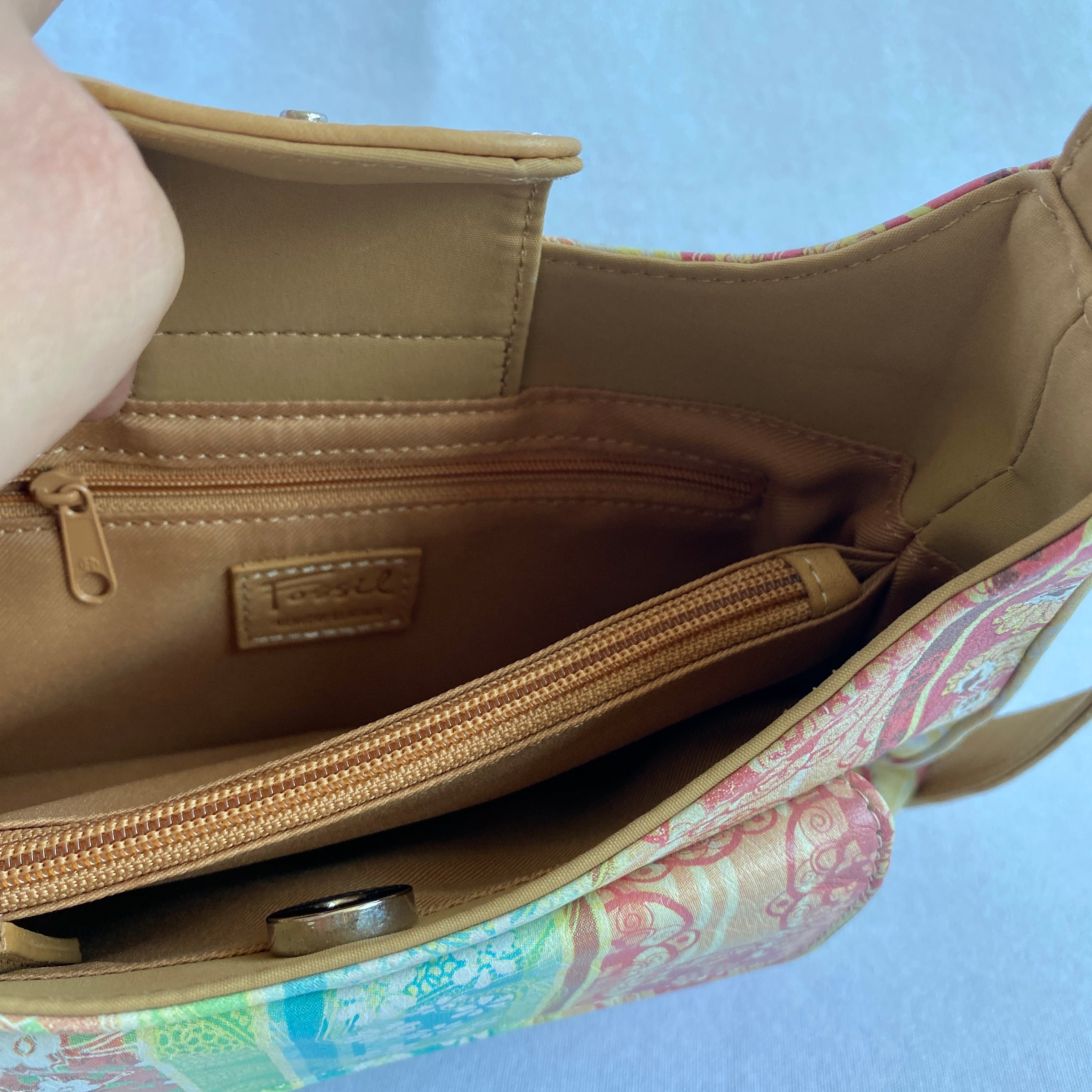 Fossil rainbow leather purse