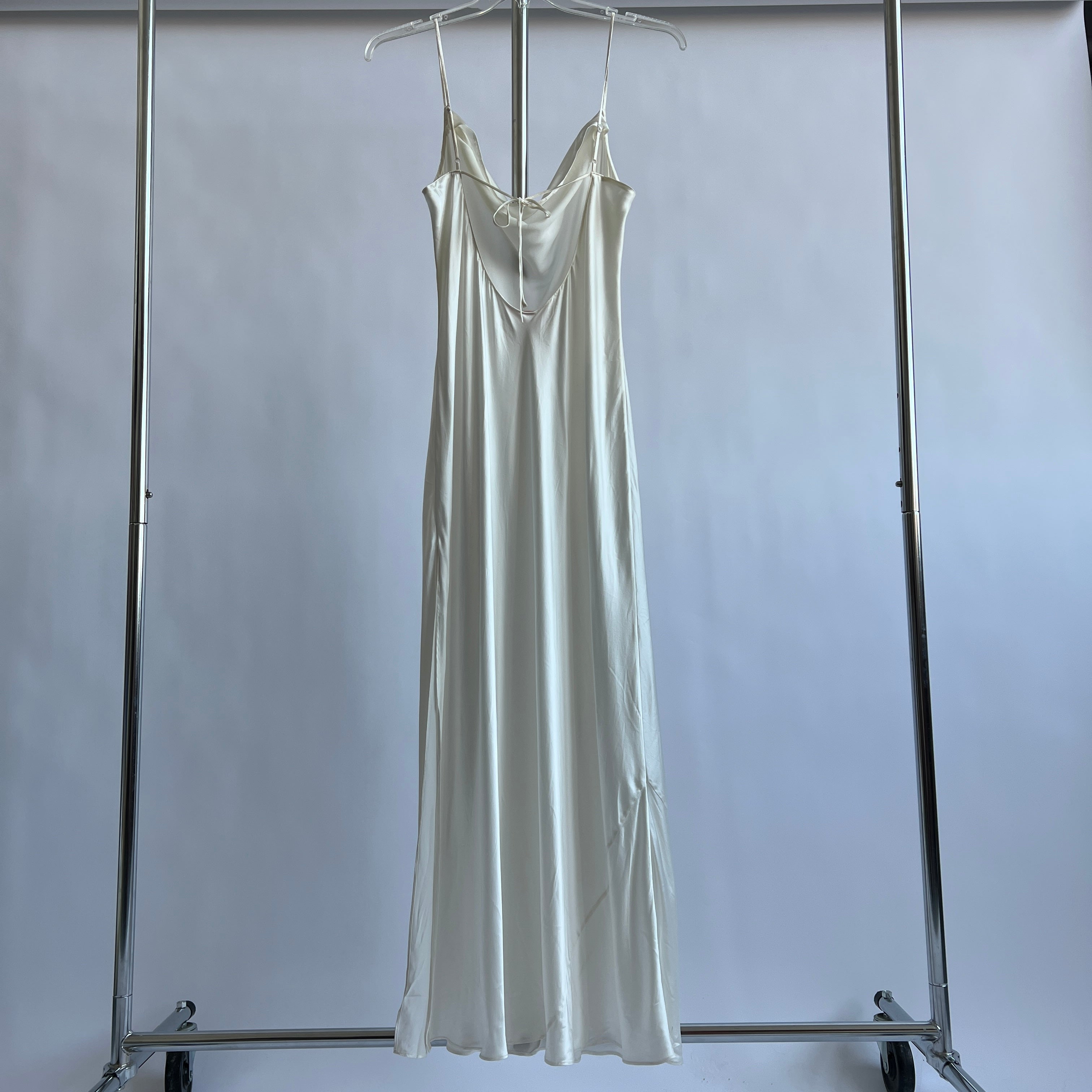 silk cream maxi slip