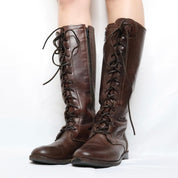 Brown Lace Up Riding Boots (7 US)