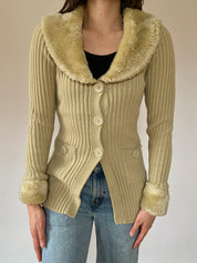 Y2K Faux Fur Cardigan