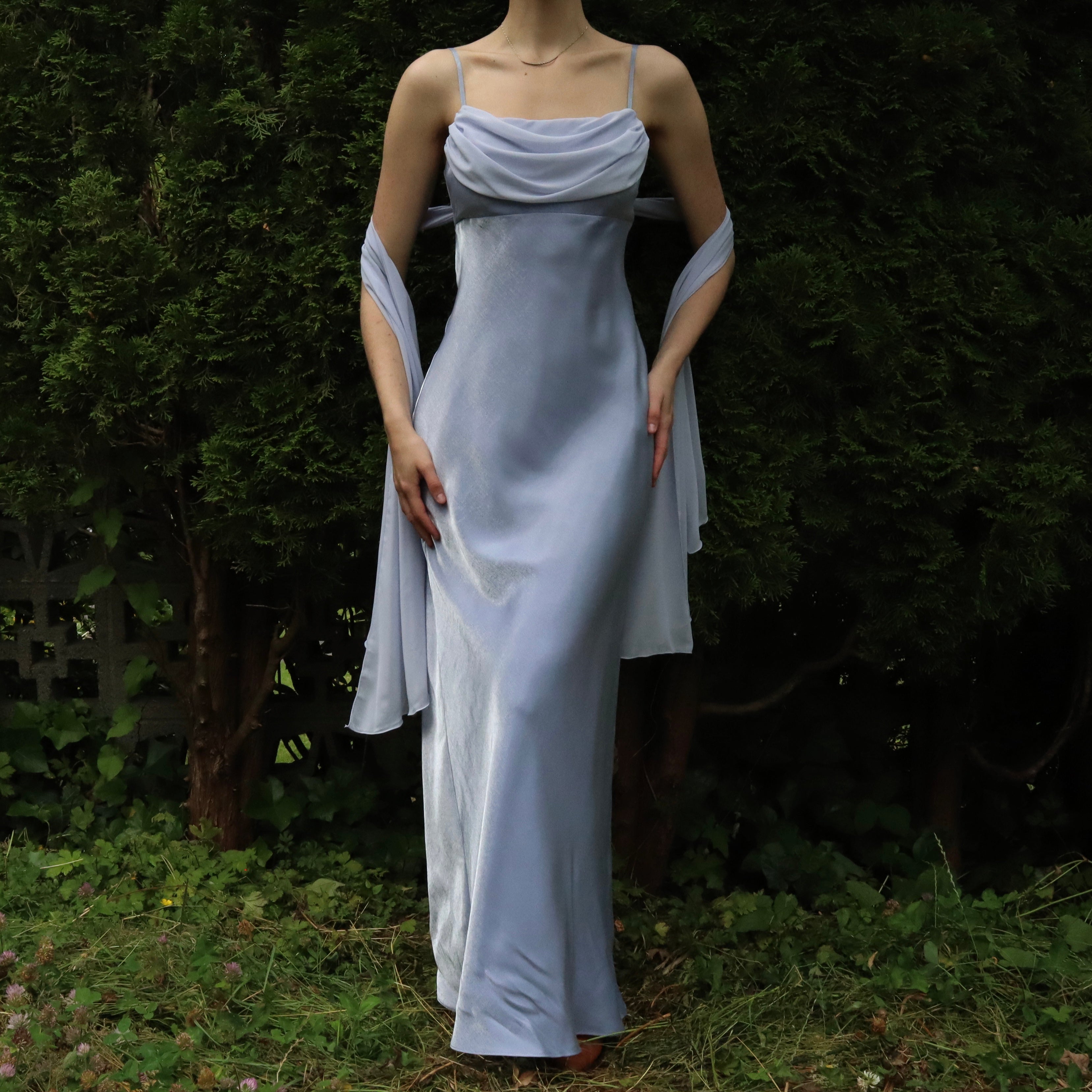 Lavender Cowl Neck Gown (S-M)