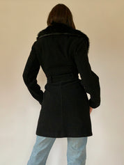 2000s Faux Fur Long Coat