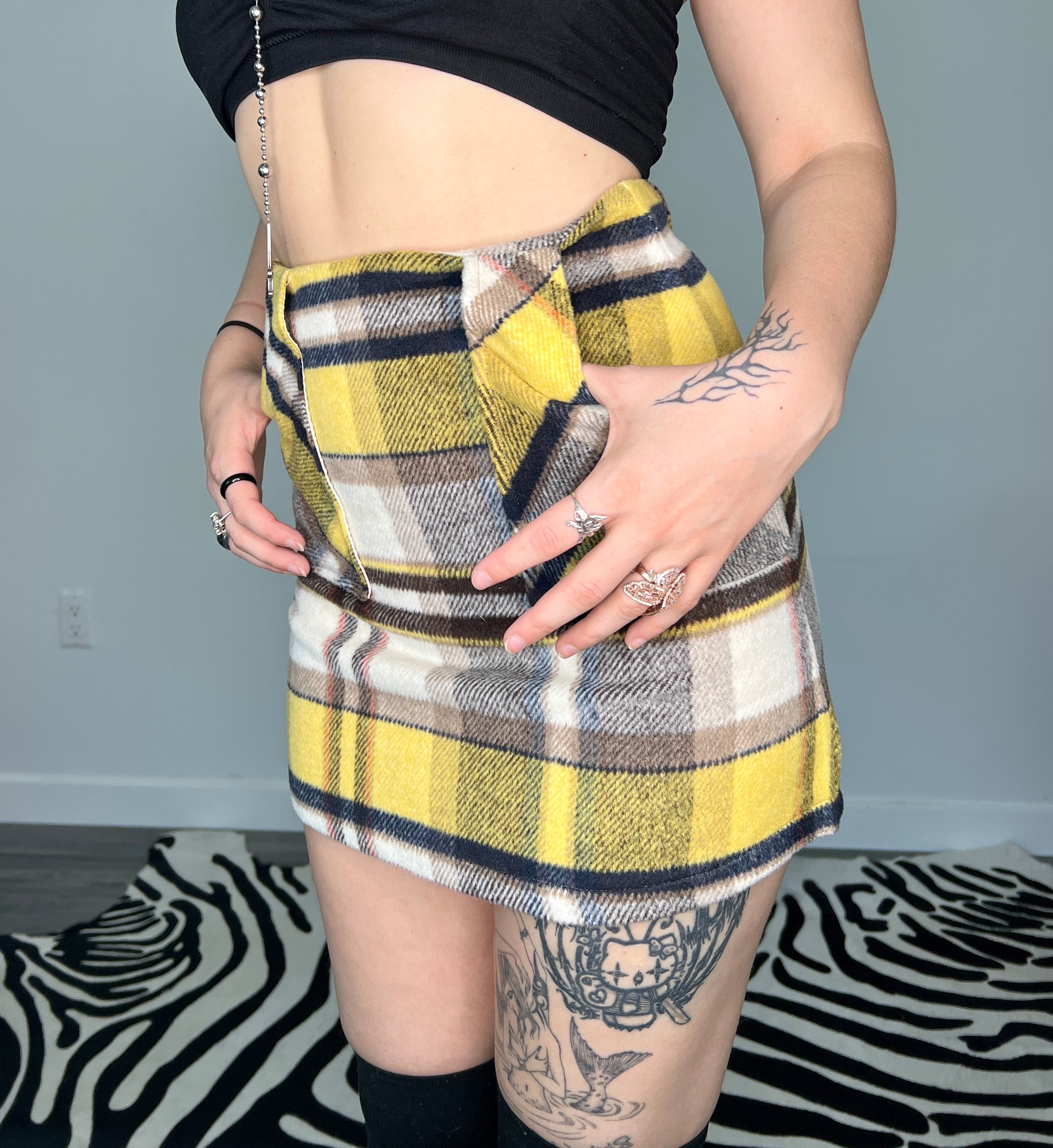 UNIF Plaid Skirt
