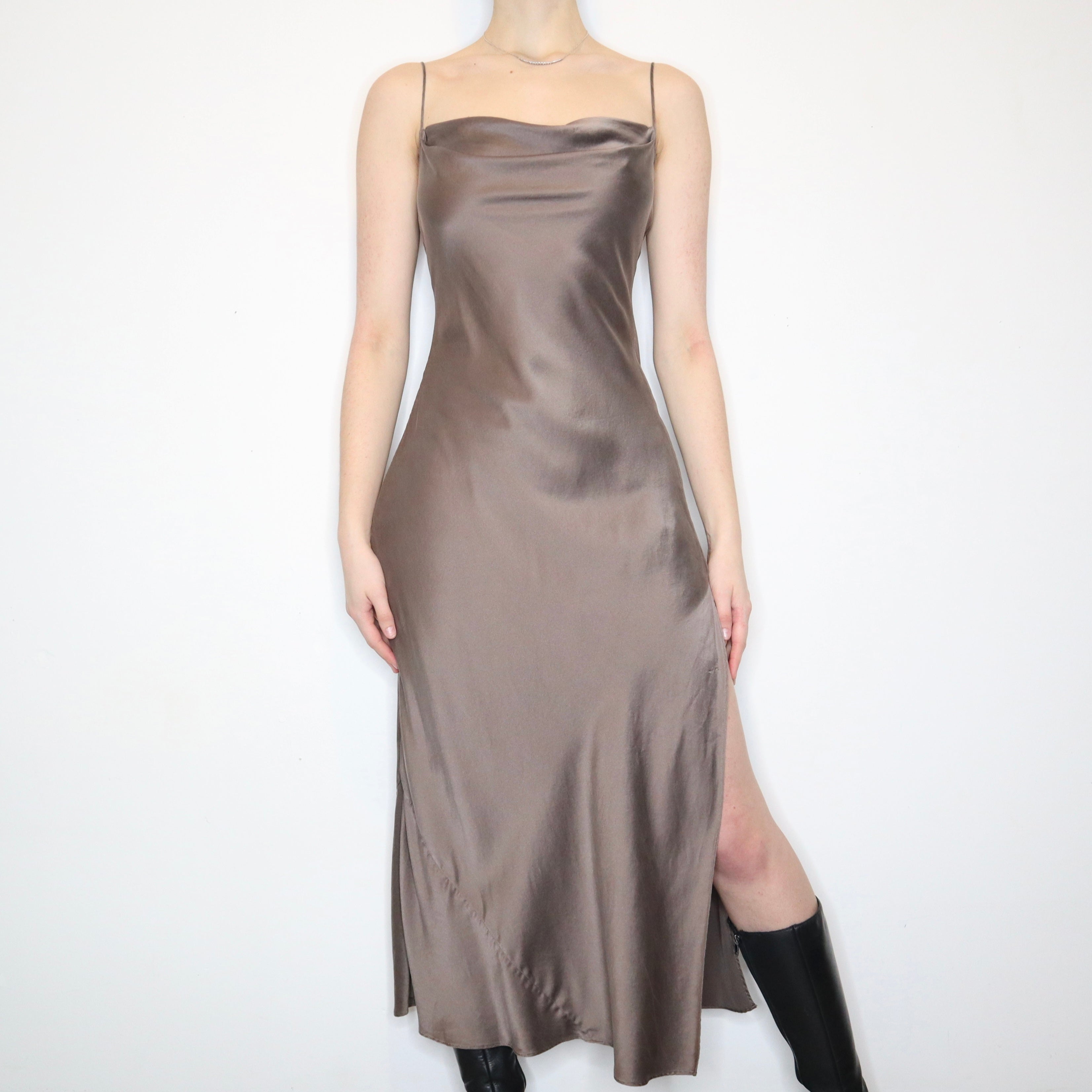 Silk Cowl Neck Gown (S-M)