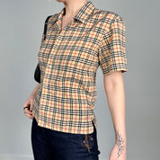 Early 2000s Plaid Print Button Up