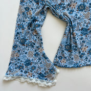 00s blue floral top