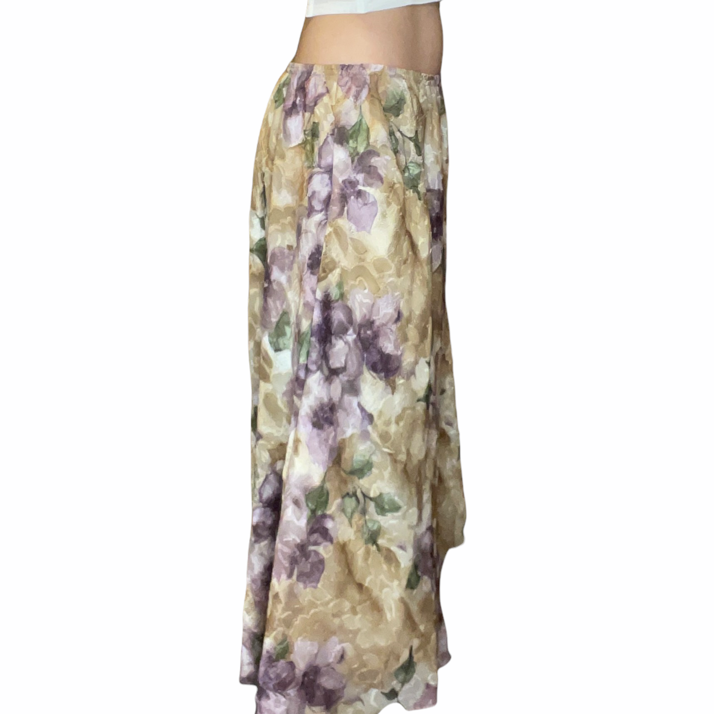 Vintage floral maxi skirt