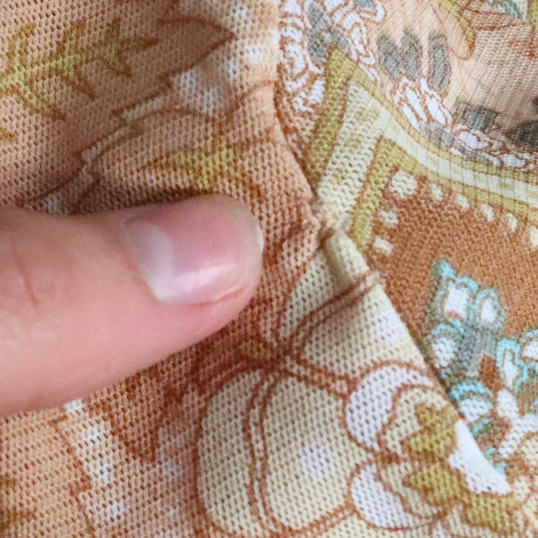 Tan Bell Sleeve Mesh Blouse (XS)