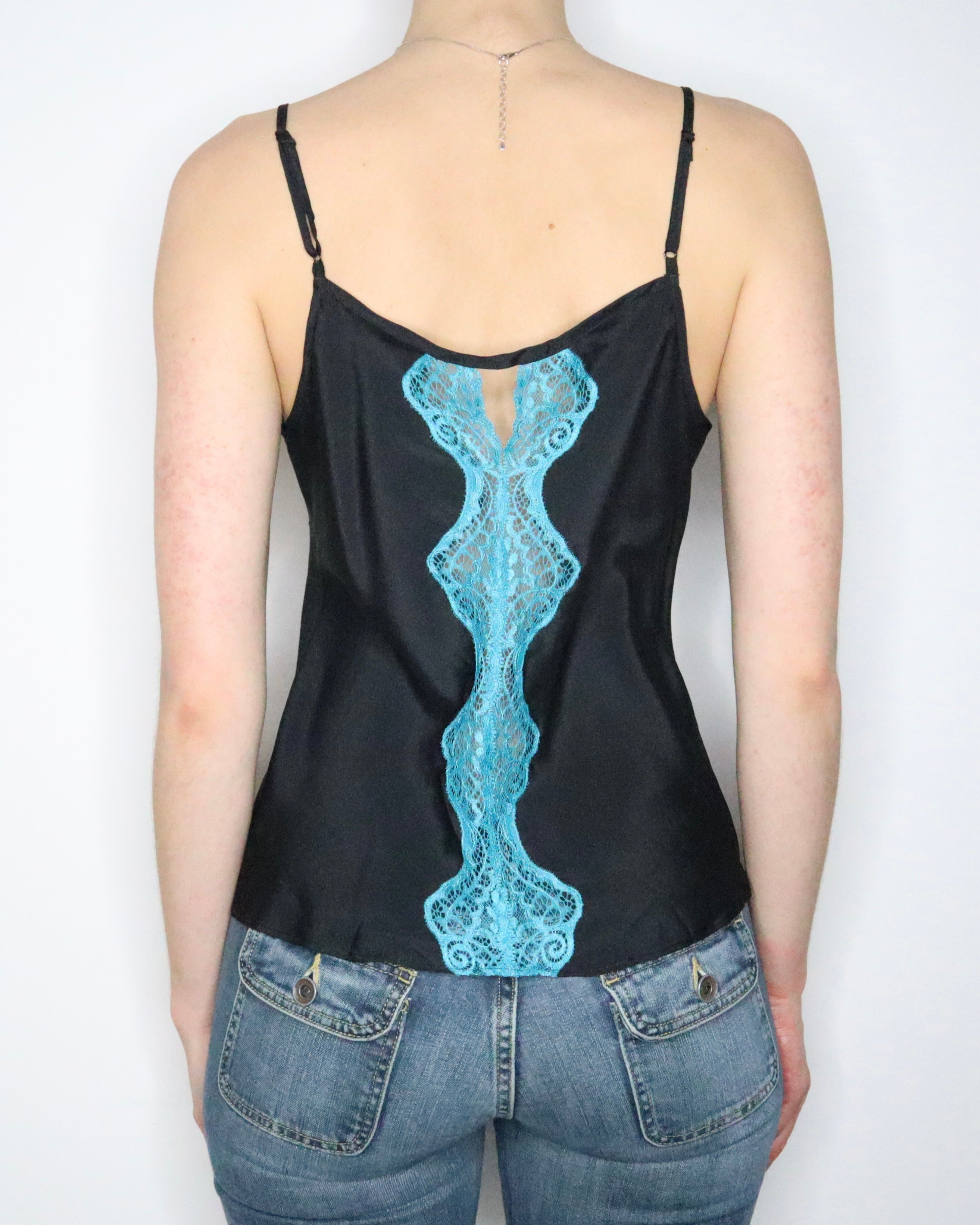 Black Lace Trim Camisole (M-L) 