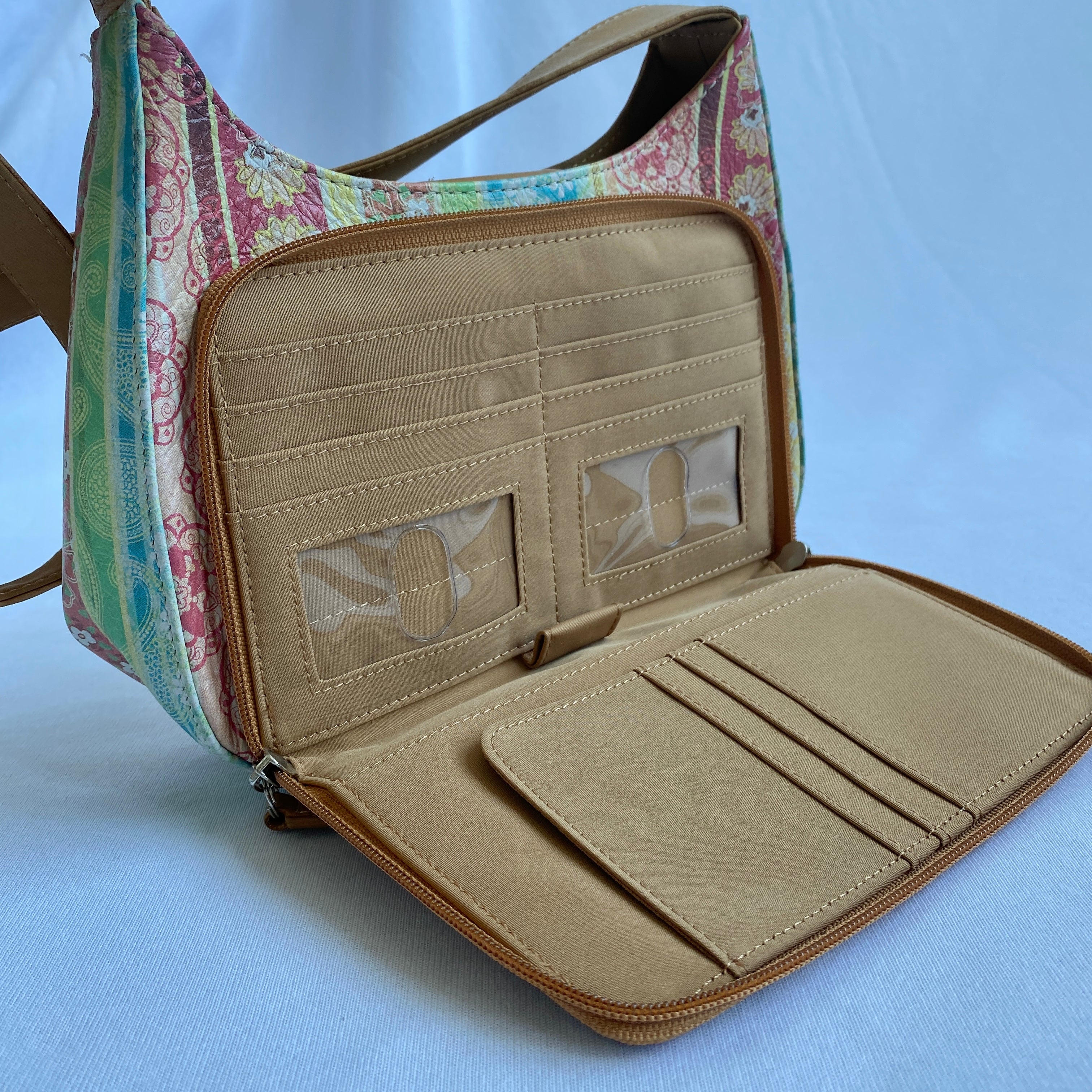 Fossil rainbow leather purse