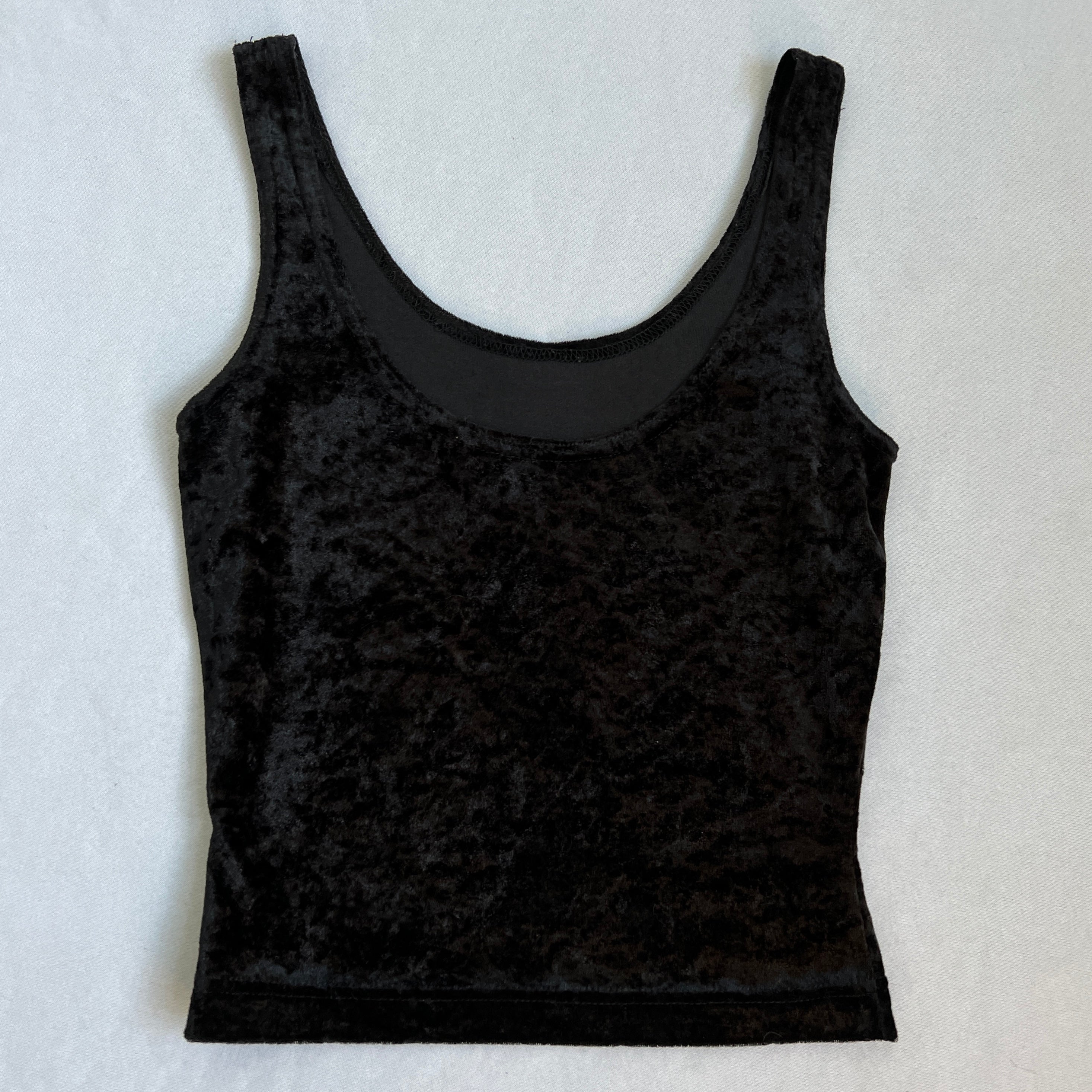 90s velvet crop tank