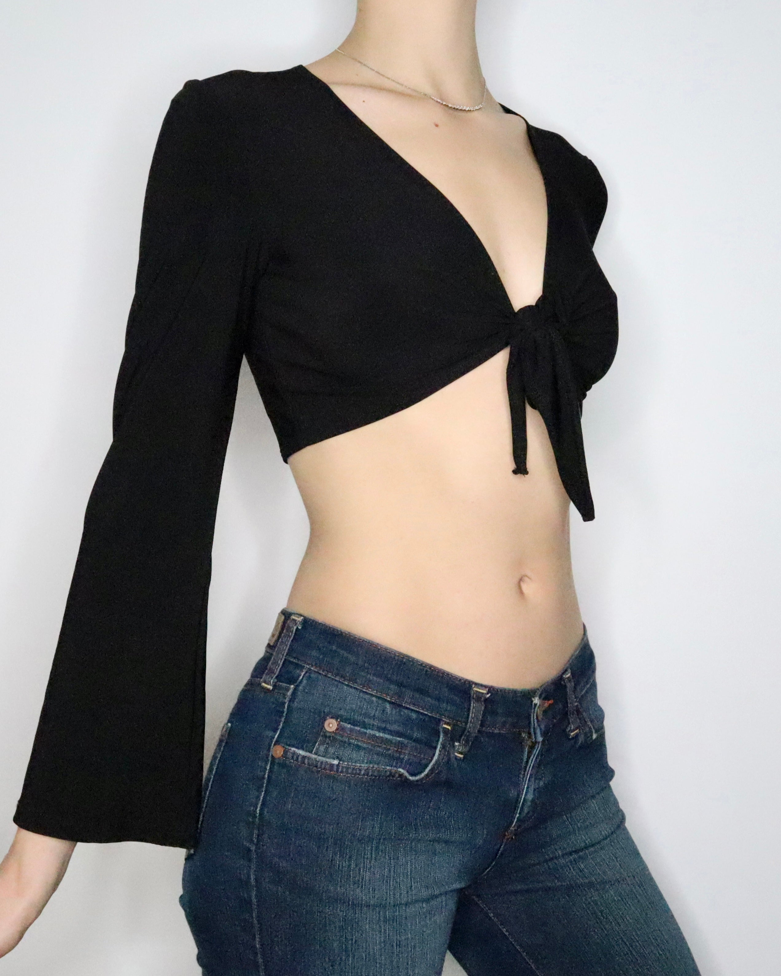 Black Flared Sleeve Bolero (Medium) 