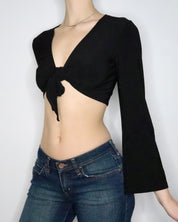Black Flared Sleeve Bolero (Medium) 