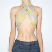 90s French Silk Chiffon Scarf