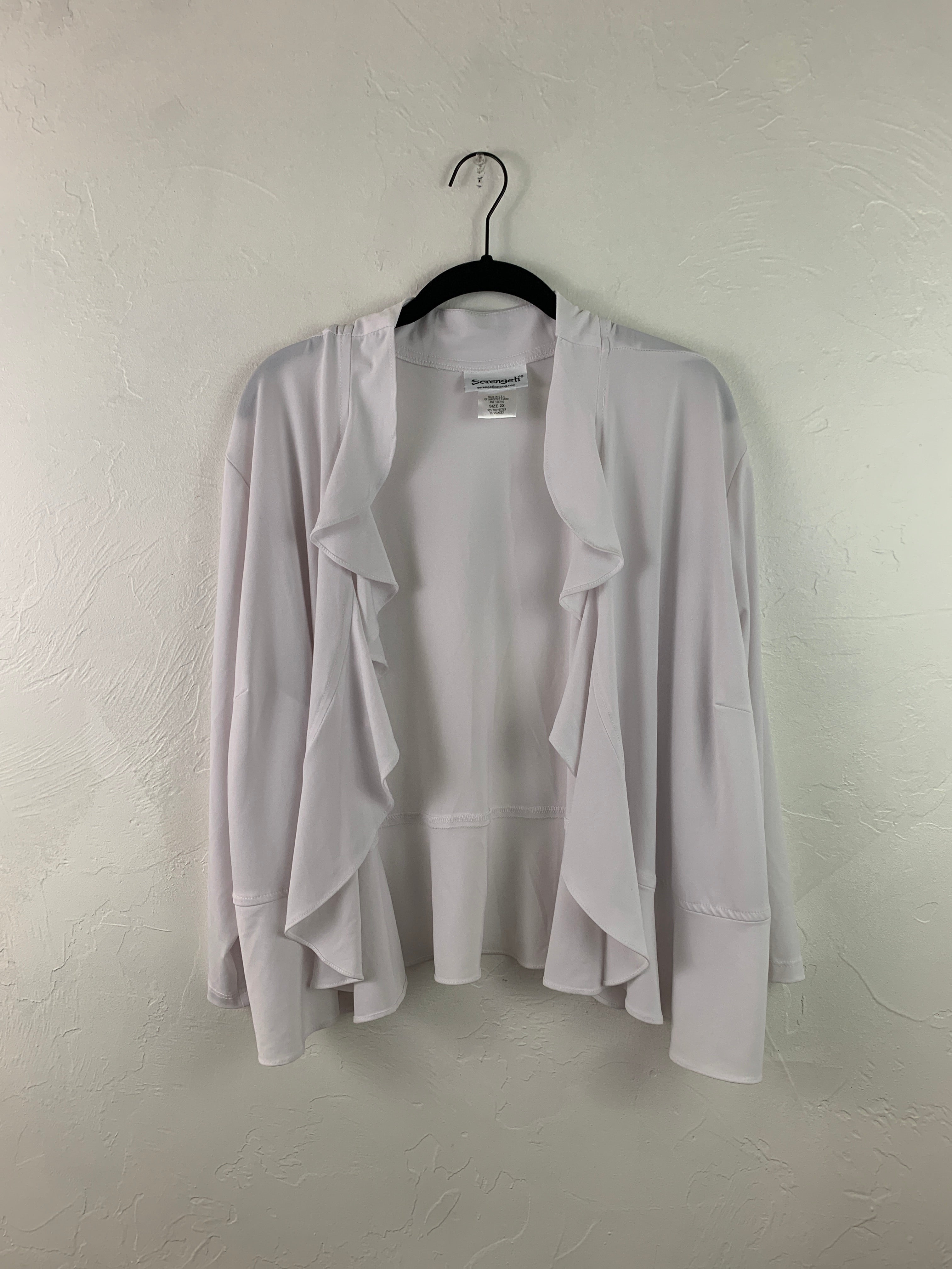 White slinky cardigan 2X