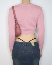 Soft Pink Cropped Cardigan (Small)