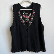 Vintage embroidered sweater vest