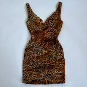 90s animal mesh bodycon xs