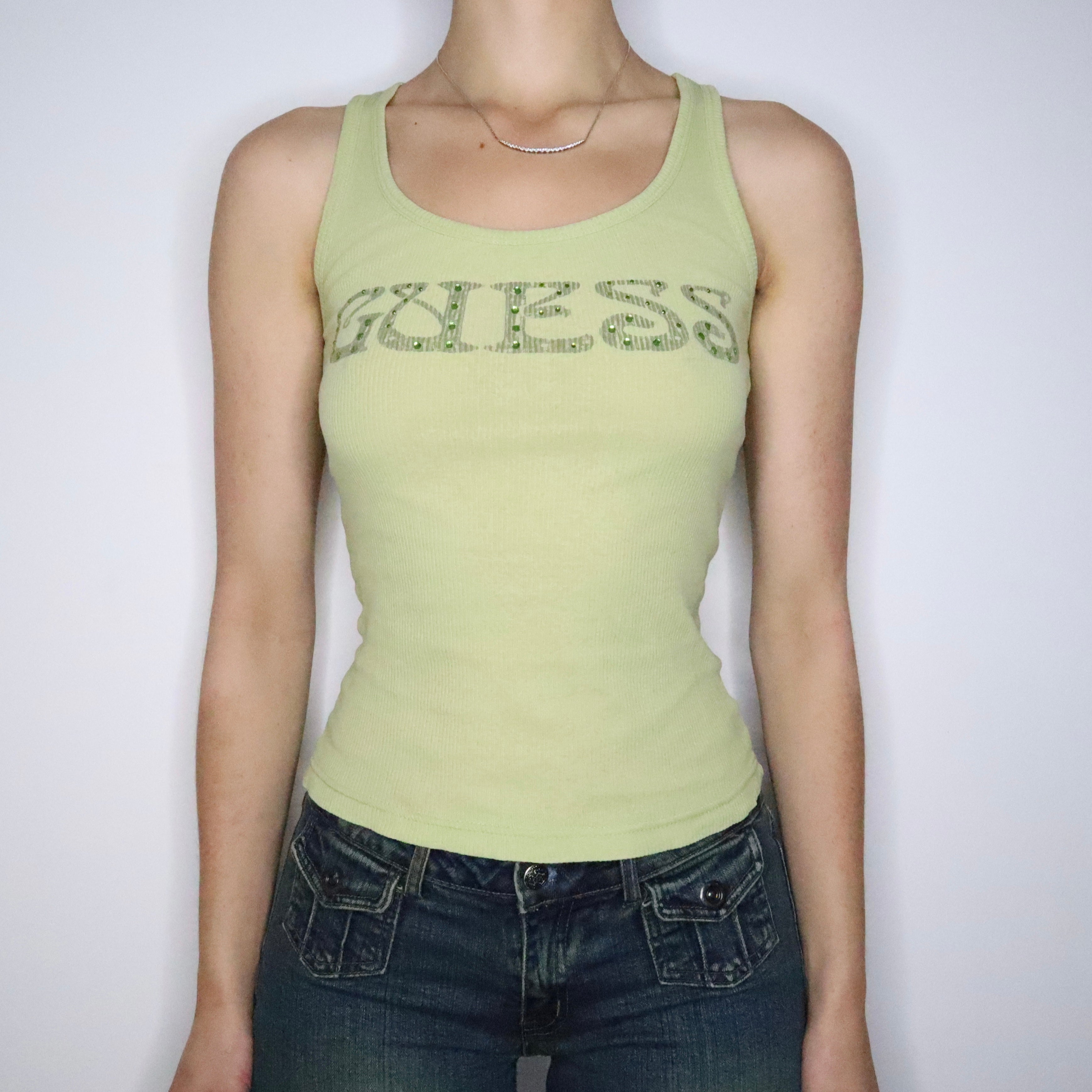 Green Guess Tank Top (Small)