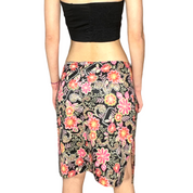 Floral low waist midi