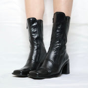 Black Leather Boots (6 US/37 EU)
