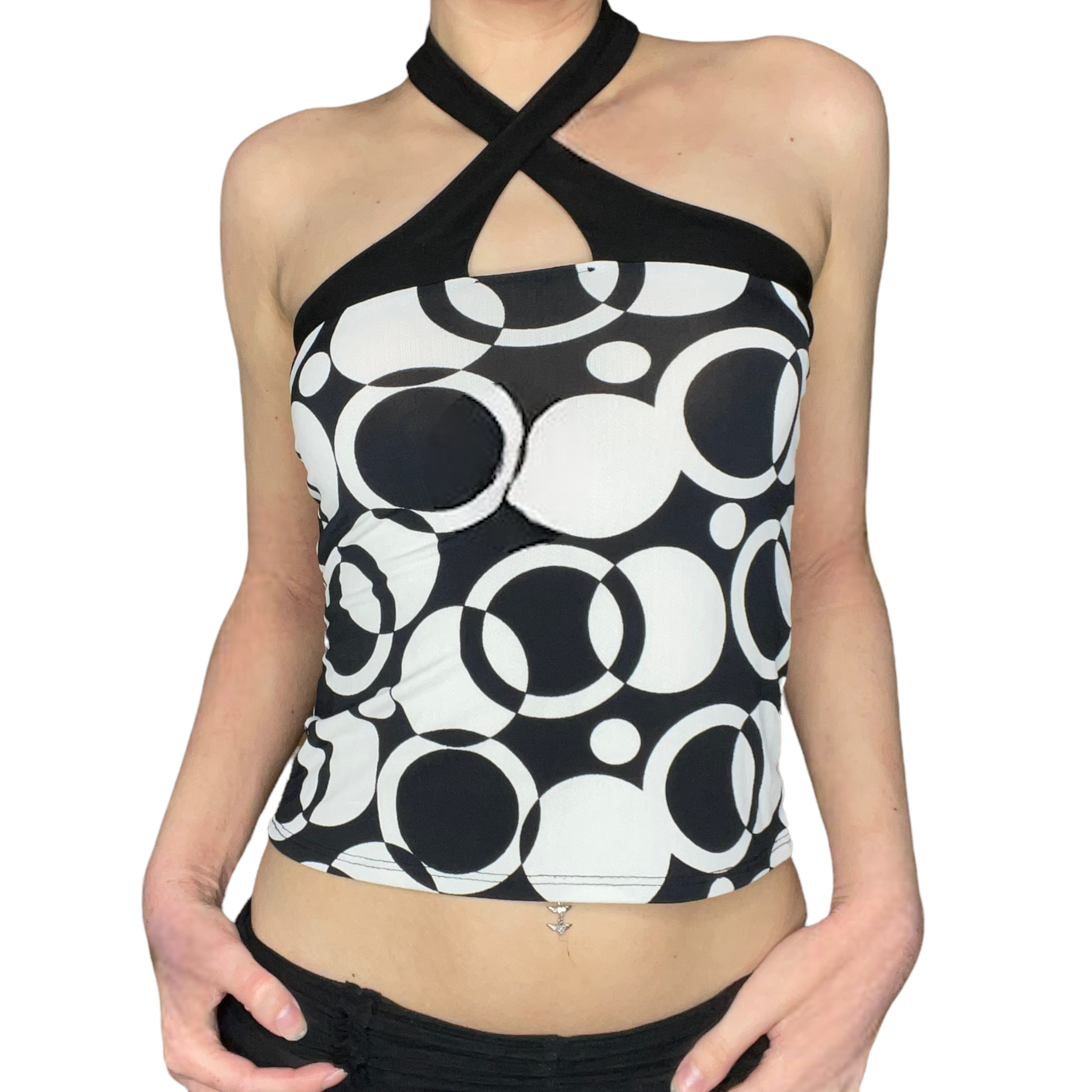 b&w Vintage Halter top