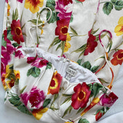 💐 floral satin bodycon dress
