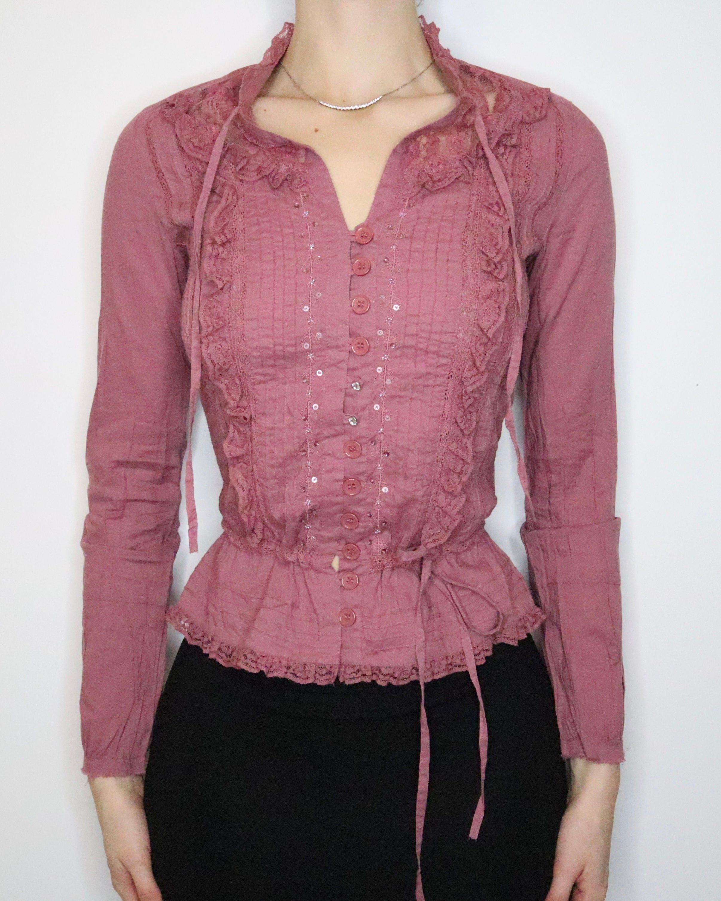 Dusty Rose Blouse (S-M) 